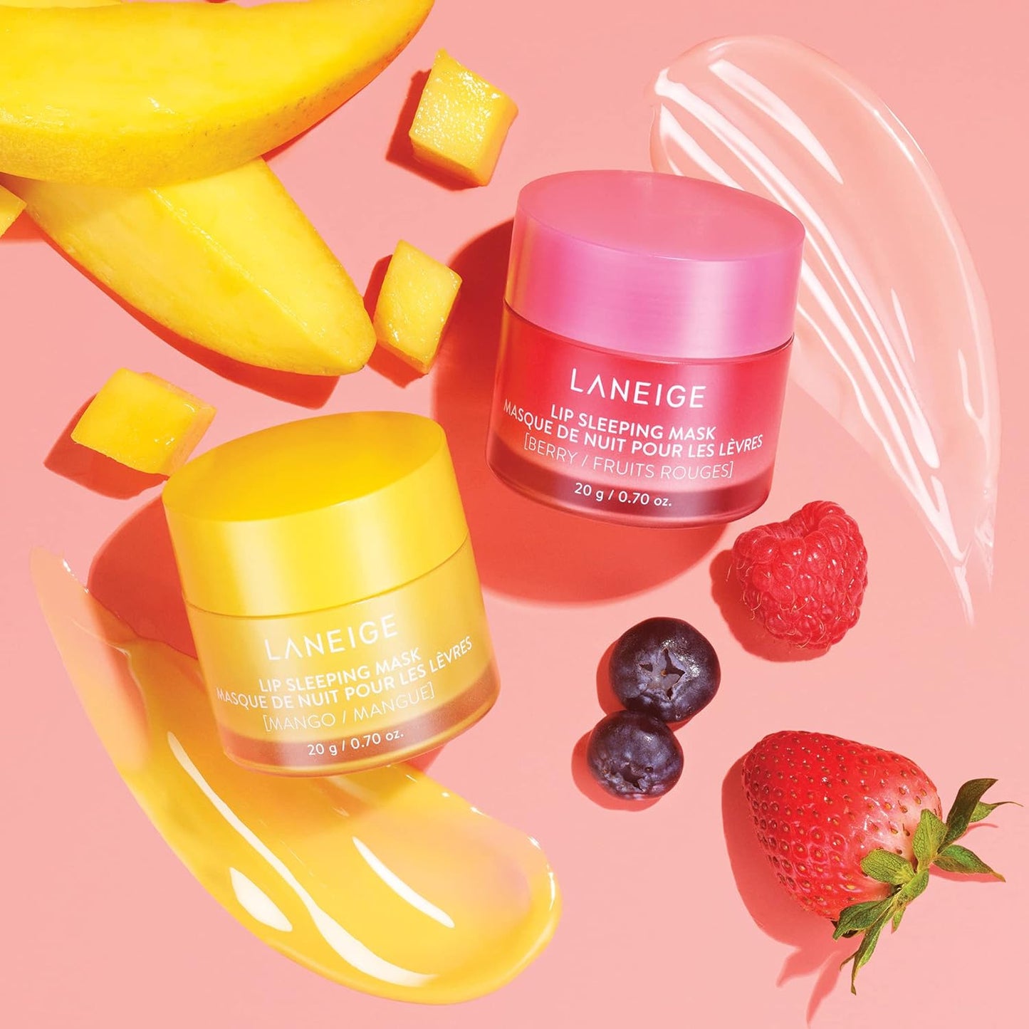 LANEIGE Lip Sleeping Mask: Nourish, Hydrate, Vitamin C, Murumuru & Shea Butter, Antioxidants, Flaky, Dry Lips Royalty’s Flame
