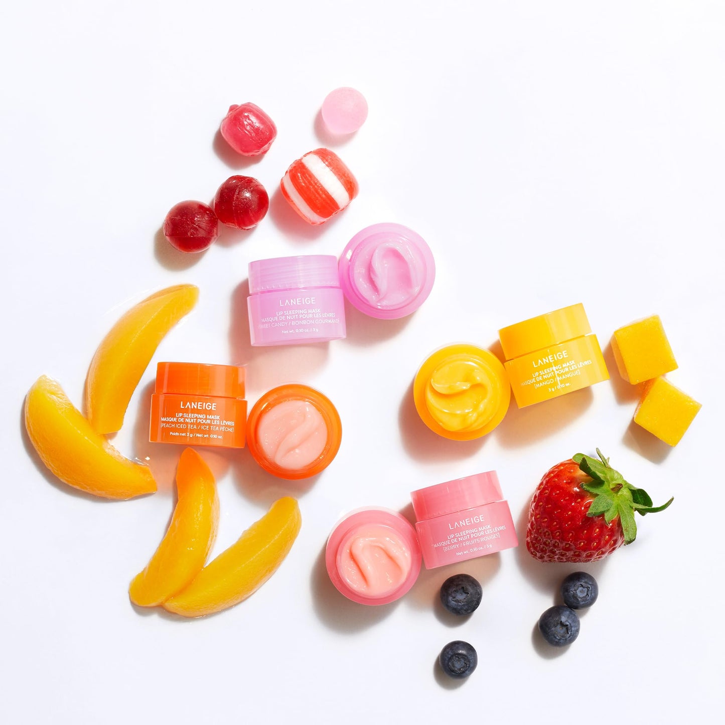 LANEIGE Lip Sleeping Mask: Nourish, Hydrate, Vitamin C, Murumuru & Shea Butter, Antioxidants, Flaky, Dry Lips Royalty’s Flame