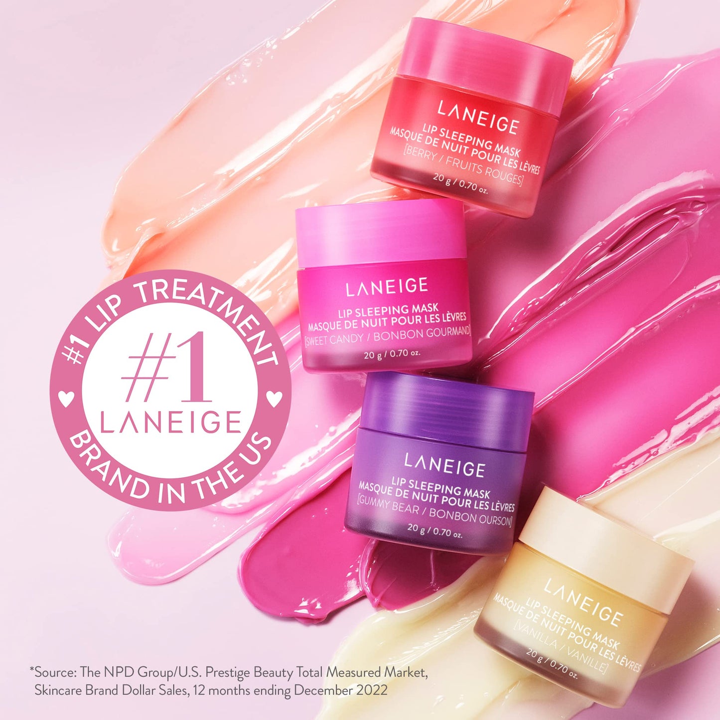 LANEIGE Lip Sleeping Mask: Nourish, Hydrate, Vitamin C, Murumuru & Shea Butter, Antioxidants, Flaky, Dry Lips Royalty’s Flame