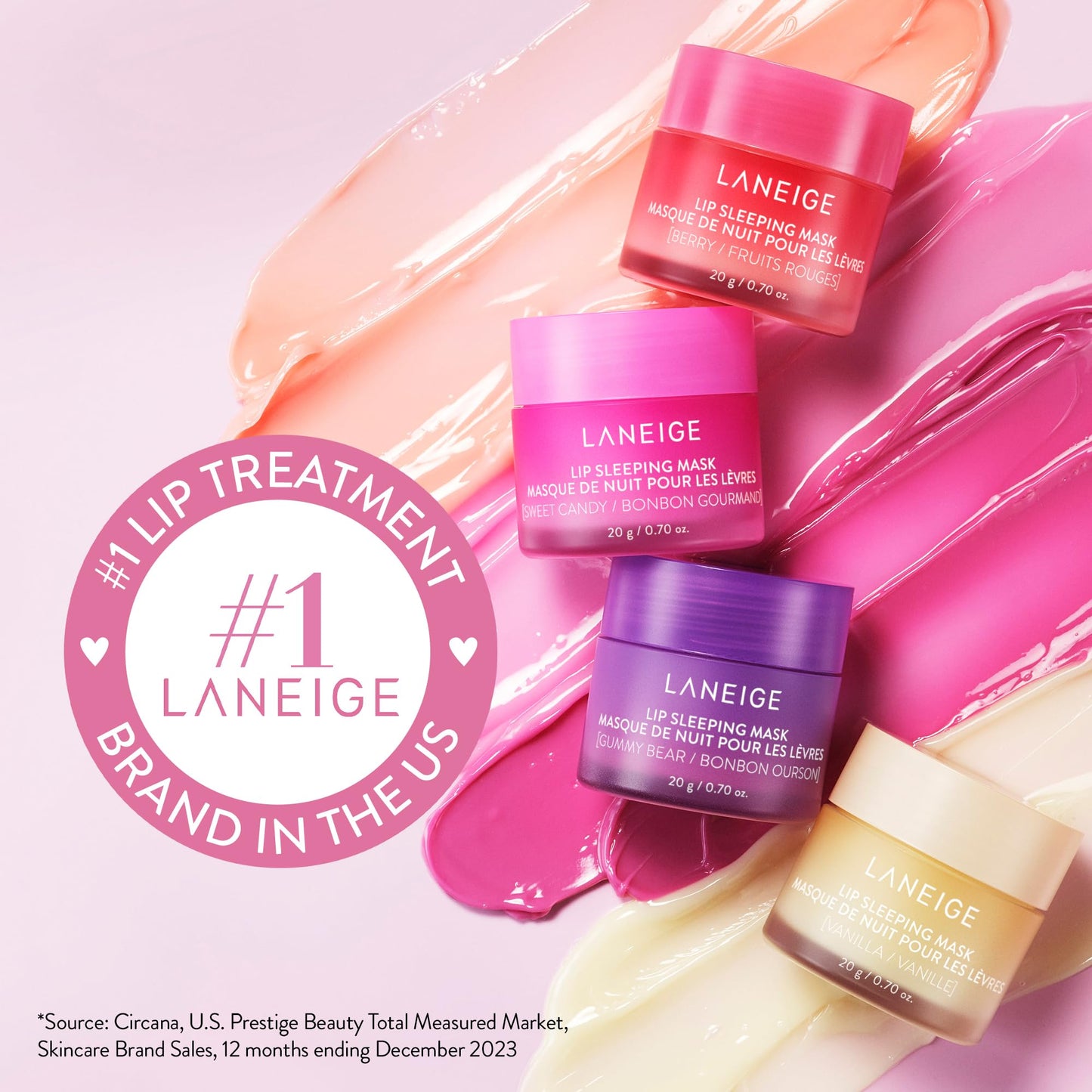 LANEIGE Lip Sleeping Mask: Nourish, Hydrate, Vitamin C, Murumuru & Shea Butter, Antioxidants, Flaky, Dry Lips Royalty’s Flame