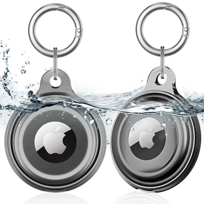 4 Pack Airtag Keychain for Apple Air Tag Holder IPX8 Waterproof Military-Grade Drop Shockproof Protective Cover Case Scratch Resistant for Pets, Dog, Keys, Cat, Luggage Royalty’s Flame