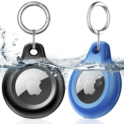 4 Pack Airtag Keychain for Apple Air Tag Holder IPX8 Waterproof Military-Grade Drop Shockproof Protective Cover Case Scratch Resistant for Pets, Dog, Keys, Cat, Luggage Royalty’s Flame
