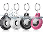 4 Pack Airtag Keychain for Apple Air Tag Holder IPX8 Waterproof Military-Grade Drop Shockproof Protective Cover Case Scratch Resistant for Pets, Dog, Keys, Cat, Luggage Royalty’s Flame