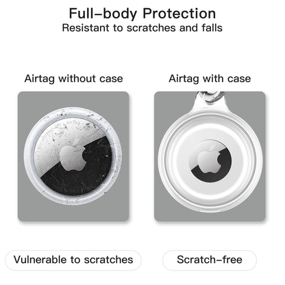4 Pack Airtag Keychain for Apple Air Tag Holder IPX8 Waterproof Military-Grade Drop Shockproof Protective Cover Case Scratch Resistant for Pets, Dog, Keys, Cat, Luggage Royalty’s Flame