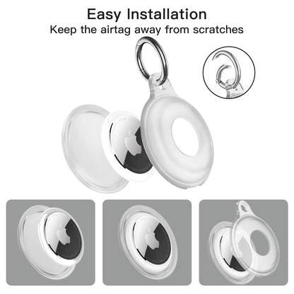 4 Pack Airtag Keychain for Apple Air Tag Holder IPX8 Waterproof Military-Grade Drop Shockproof Protective Cover Case Scratch Resistant for Pets, Dog, Keys, Cat, Luggage Royalty’s Flame