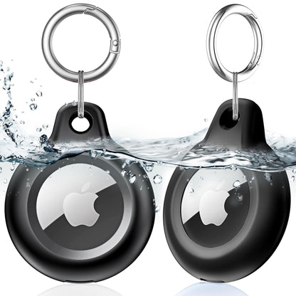 4 Pack Airtag Keychain for Apple Air Tag Holder IPX8 Waterproof Military-Grade Drop Shockproof Protective Cover Case Scratch Resistant for Pets, Dog, Keys, Cat, Luggage Royalty’s Flame