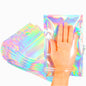 Smell Proof Bags & Resealable Foil Pouch Bag [100 PCS ] Great for Party Favor Food Storage (Holographic Color, 8 x 5.5 Inch) - Royalty’s Flame