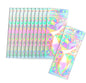 Smell Proof Bags & Resealable Foil Pouch Bag [100 PCS ] Great for Party Favor Food Storage (Holographic Color, 8 x 5.5 Inch) - Royalty’s Flame