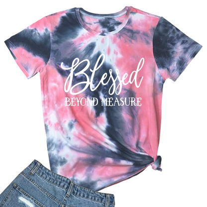 LOOKFACE Women Blessed Beyong Measure Gprahic Funny Cute T Shirts(Gift Ideas) Royalty’s Flame