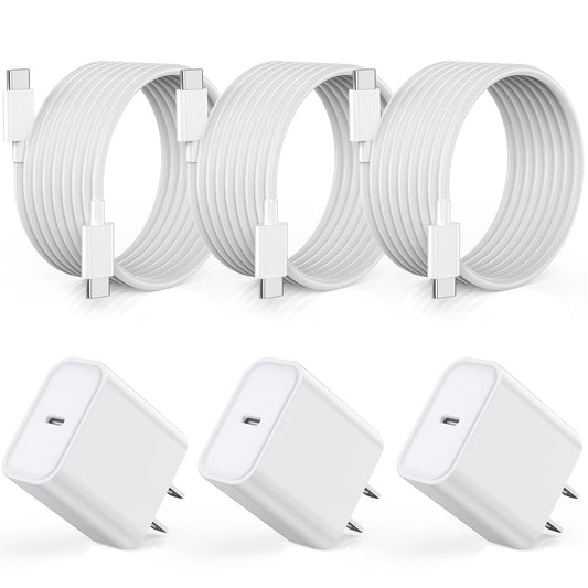 Fast Charger for iPhone 15, 3Pack USB C iPad Charger PD Fast Charger Block 6FT Long USB C to Type C iPhone 15 Charging Cable Cord for iPhone 15/15 Pro/15 Pro Max,iPad Pro 12.9/11inch, iPad Air 5th/4th Royalty’s Flame