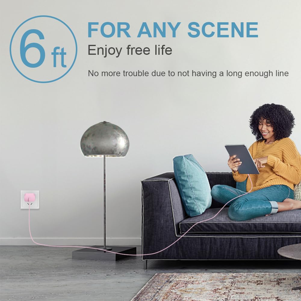 iPhone 15 Charger Fast Charging Type C Charger USB C Charger Block iPad Pro Charger with 2 Pack 6FT Cable for iPhone 15/15 Plus/15 Pro/15 Pro Max/iPad Pro/Mini/Air/Air4/AirPods/Samsung Royalty’s Flame