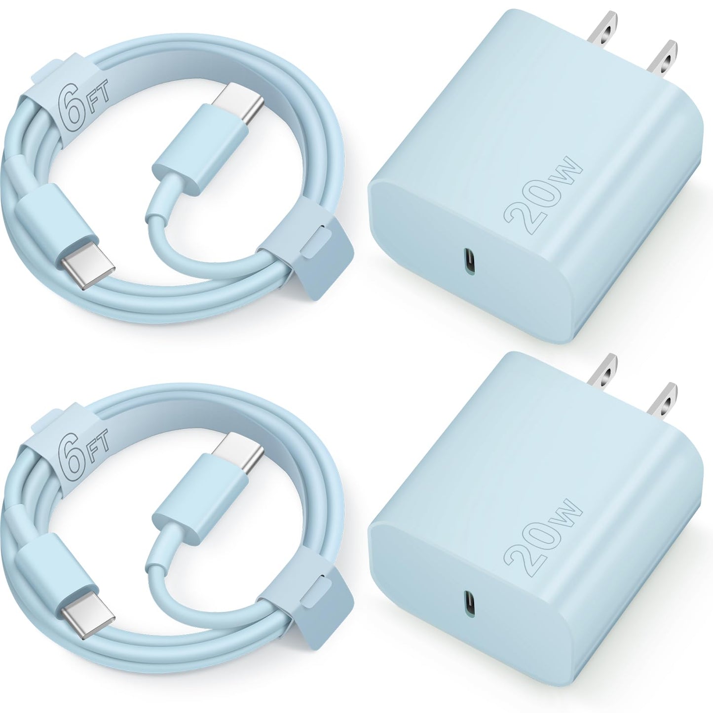 iPhone 15 Charger Fast Charging Type C Charger USB C Charger Block iPad Pro Charger with 2 Pack 6FT Cable for iPhone 15/15 Plus/15 Pro/15 Pro Max/iPad Pro/Mini/Air/Air4/AirPods/Samsung Royalty’s Flame