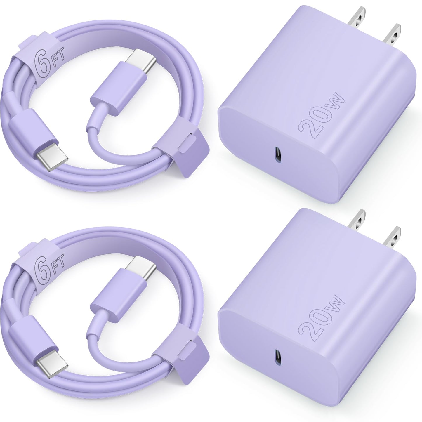 iPhone 15 Charger Fast Charging Type C Charger USB C Charger Block iPad Pro Charger with 2 Pack 6FT Cable for iPhone 15/15 Plus/15 Pro/15 Pro Max/iPad Pro/Mini/Air/Air4/AirPods/Samsung Royalty’s Flame