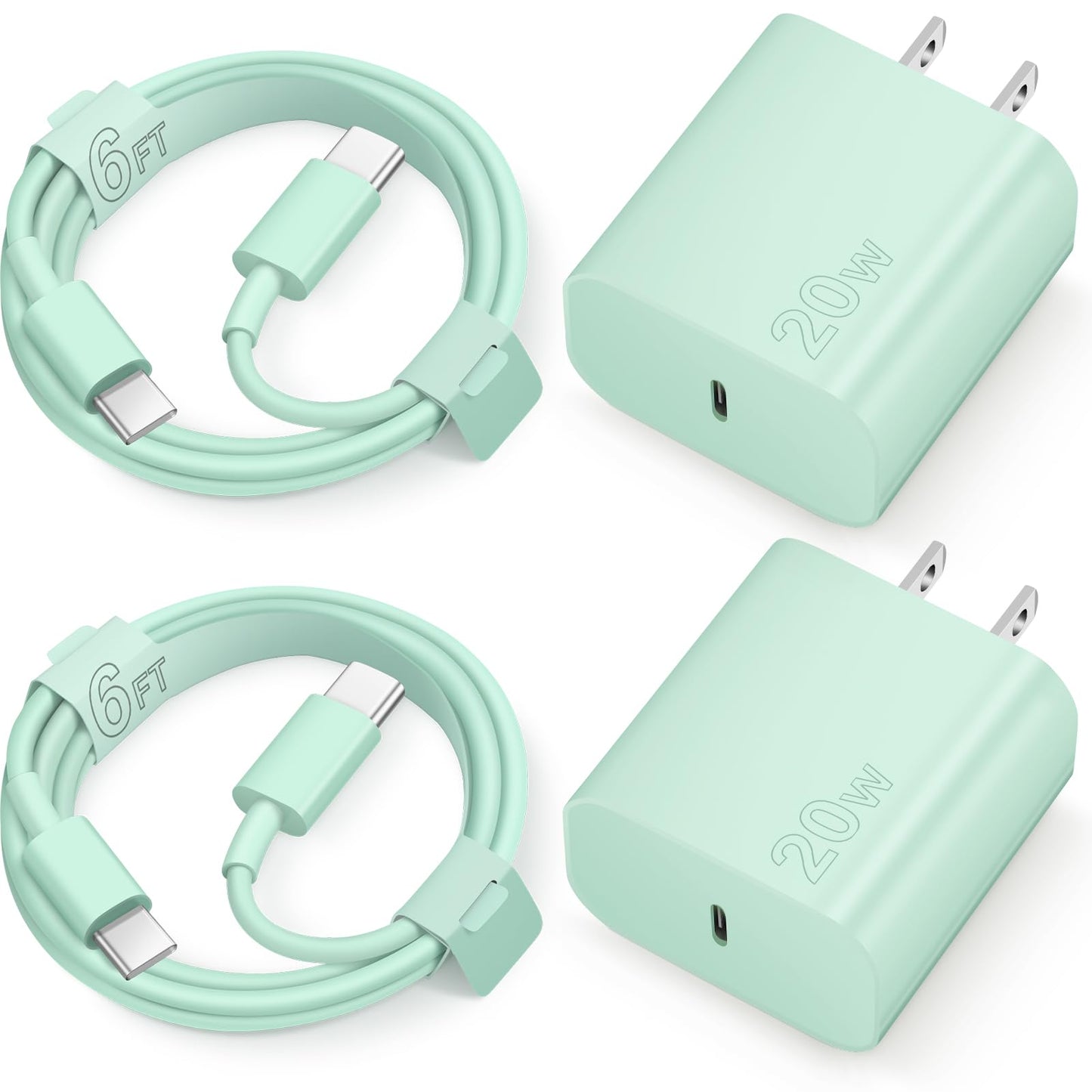 iPhone 15 Charger Fast Charging Type C Charger USB C Charger Block iPad Pro Charger with 2 Pack 6FT Cable for iPhone 15/15 Plus/15 Pro/15 Pro Max/iPad Pro/Mini/Air/Air4/AirPods/Samsung Royalty’s Flame