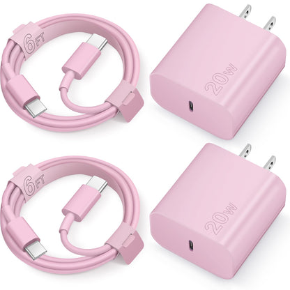 iPhone 15 Charger Fast Charging Type C Charger USB C Charger Block iPad Pro Charger with 2 Pack 6FT Cable for iPhone 15/15 Plus/15 Pro/15 Pro Max/iPad Pro/Mini/Air/Air4/AirPods/Samsung Royalty’s Flame